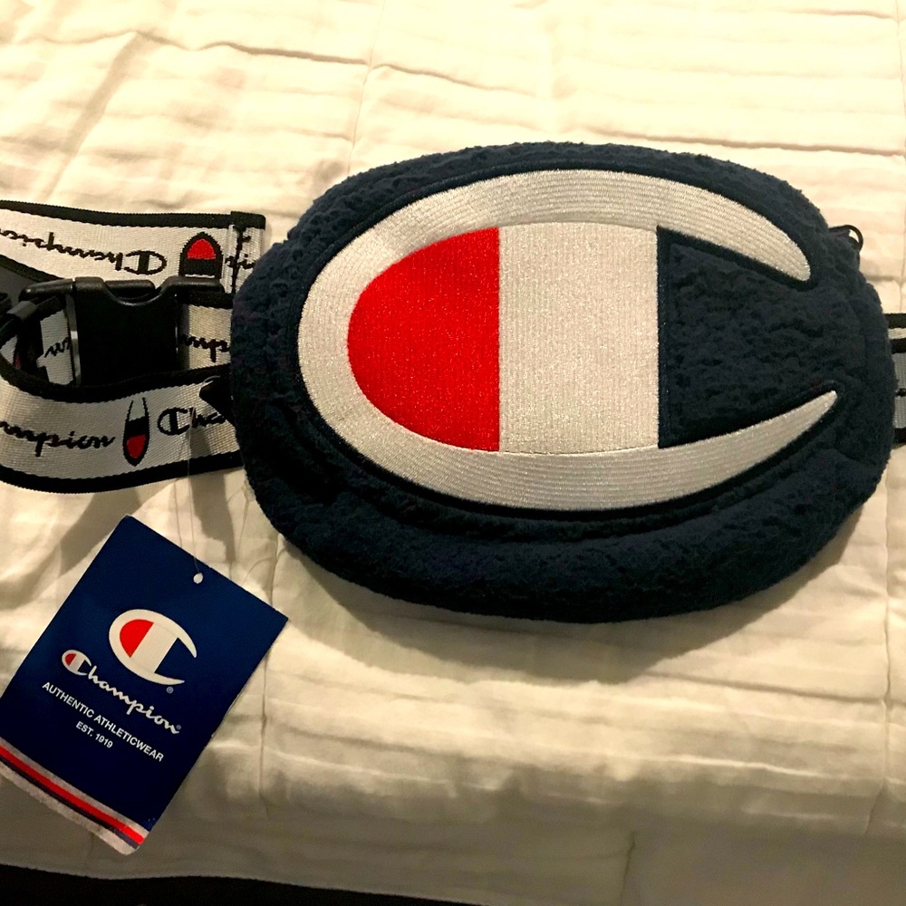 Champion Blue Fanny Pack one size fits all . New with Tags